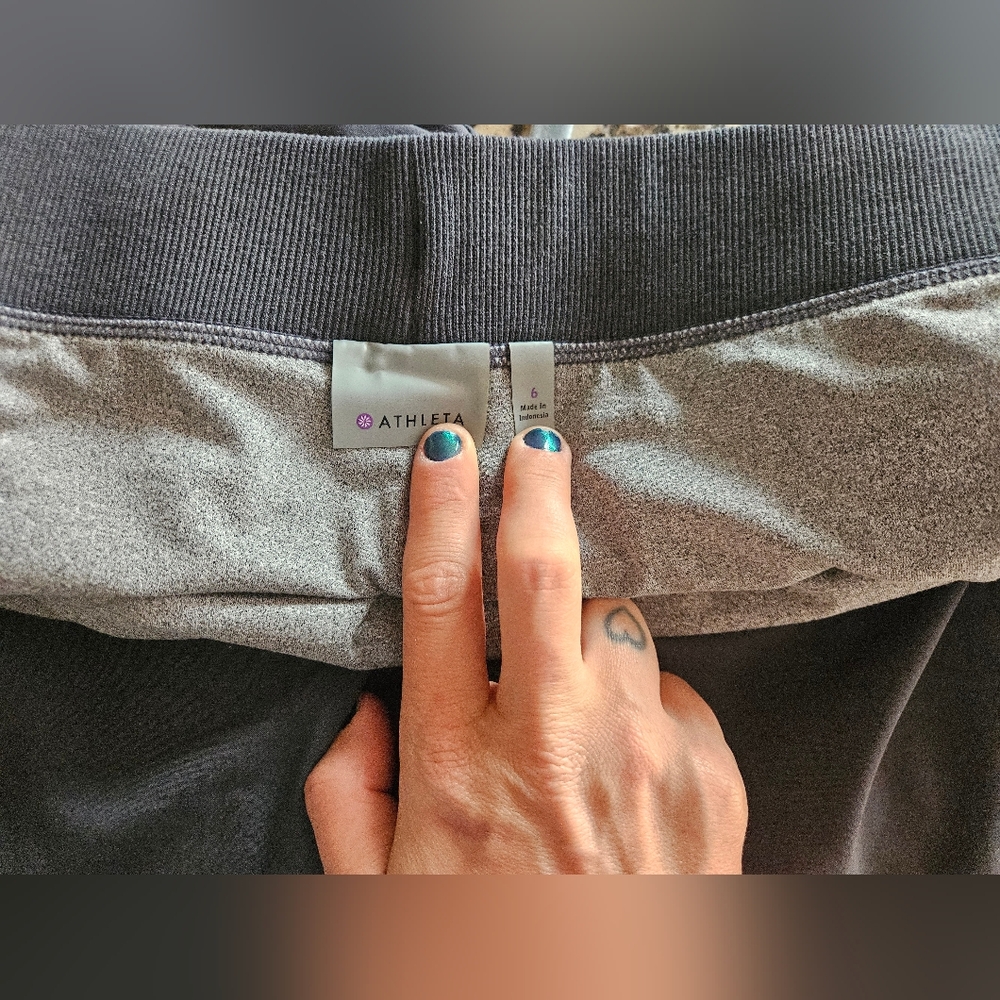 Like New Athleta Gray Jogger Pants Women's Size 6 - Picture 6 of 6
